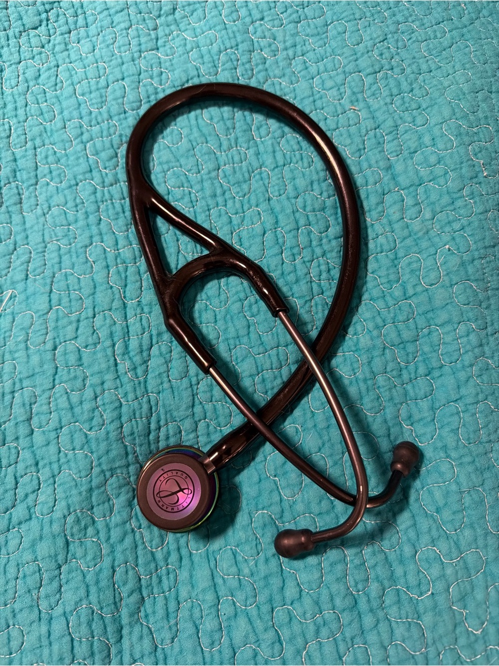 Littmann Cardiology IV Black with Rainbow Chestpiece